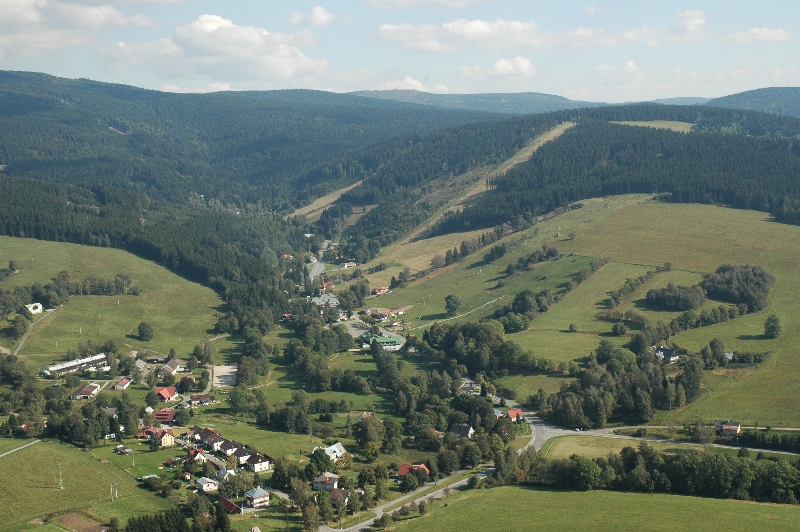 obec Dešětné v Orlických horách - pohled na sever